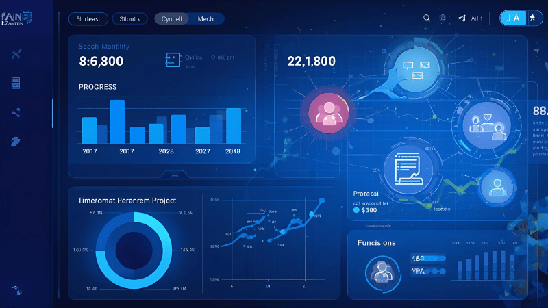 Best Ai tools 2025 AI project management dashboard showing automated task tracking and predictive analytics